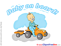 Vehicle Cliparts Baby on board for free