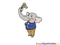Elephant download Birthday Illustrations