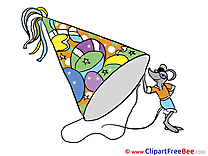 Hat Party Clipart Birthday Illustrations