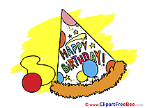 Party Hat Birthday Greeting Cards for free