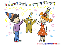Teddy Bear Children download Birthday Illustrations