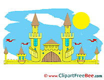 Sun Summer Castle free printable Cliparts and Images
