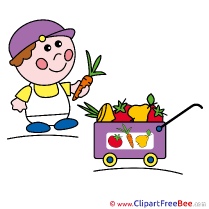 Vegetables Boy Clipart free Illustrations