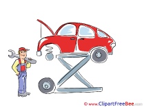 Service Station Repair Car Man Clipart free Illustrations