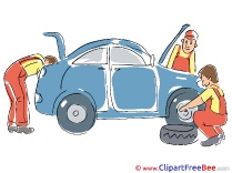 Station Service Wheel Repairs Clipart free Illustrations