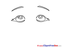 Black and White Eyes download Clip Art for free