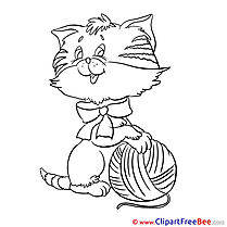 Ball Cat free printable Cliparts and Images