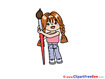 Brush Girl free Illustration download