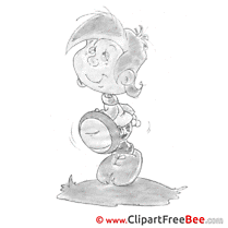 Drawing Little Boy download printable Illustrations
