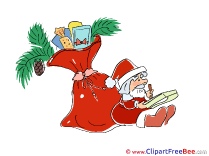 Bag Santa Claus Pics Christmas Illustration