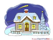 Beautiful House Christmas download Illustration