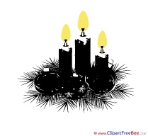 Black Candles free Illustration Christmas