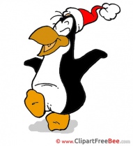 Penguin printable Illustrations Christmas
