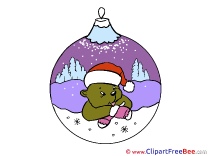 Purple Ball Bear Clip Art download Christmas