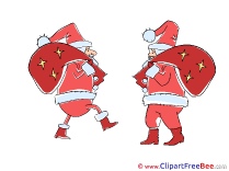 Two Santas Christmas Clip Art for free