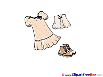 Dress Skirt Shoes Clipart free Illustrations