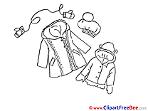 Winter Clothing  Coats Clip Art download for free