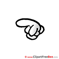Finger Palm Comic Clip Art for free