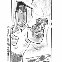Pistol Man Comic download Illustration