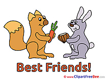 Squirrel Rabbit Best Friends Illustrations for free