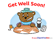 Bear Medicine Pills printable Illustrations Get Well Soon