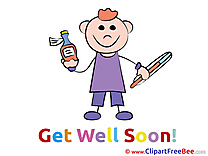 Little Boy Thermometer download Clipart Get Well Soon Cliparts