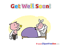 Pigs Hospital Ward Clip Art download Get Well Soon