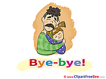 Father Daughter Goodbye Illustrations for free