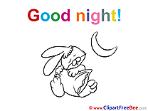 Hare Moon printable Illustrations Good Night