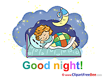 Kid Moon free Cliparts Good Night