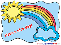 Sun Rainbow Cloud Cliparts Have a Nice Day for free