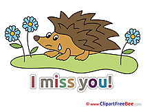 Hedgehog free Cliparts I miss You
