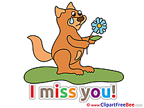 Squirrel Clip Art download I miss You