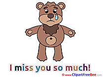 Teddy Bear printable I miss You Images
