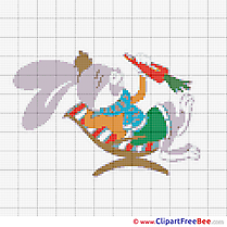 Bunny eats Carrot printable Cross Stitches download