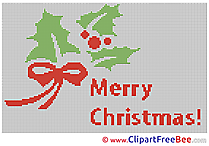 Free Cross Stitch Merry Christmas