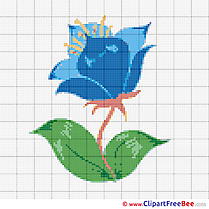 Download Flower printable Cross Stitches