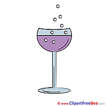 Cocktail Glass printable Illustrations for free