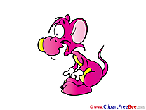Pink Rat Clipart free Illustrations