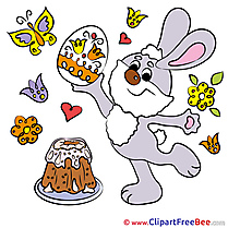 Butterfly Cake printable Illustrations Easter