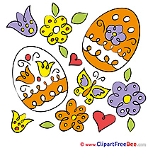 Holiday Eggs Clipart Easter Illustrations