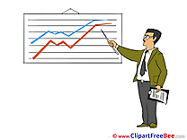 Chart Man Office printable Illustrations for free