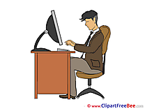 Office Worker Pics printable Cliparts