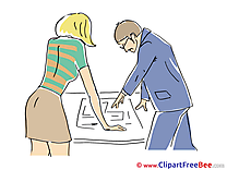 Plan Office Man Woman Clip Art download for free