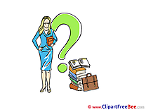 Question Woman Books free printable Cliparts and Images
