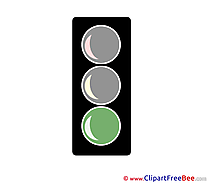 Green Traffic Light printable Illustrations Presentation