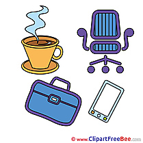 Office Chair Coffee Briefcase Pics Presentation free Cliparts