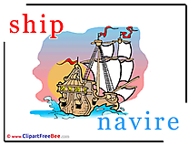 Ship Navire printable Alphabet Images