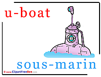 U-boat Sous-marin free Cliparts Alphabet
