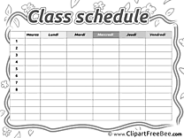 Flowers Class Schedule Cliparts printable for free